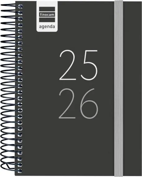 Agenda Finocam Secundaria 1/8 1DP Negro 25-26
