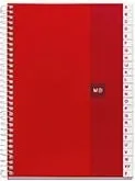 Cuaderno Mrius Índice 4º Cromatic Rojo