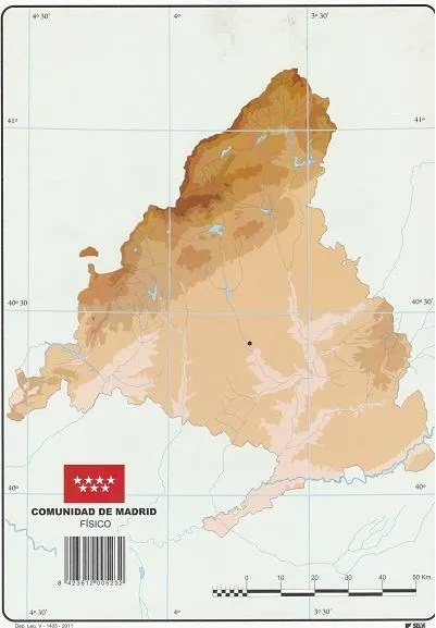 Mapas Comunidad de Madrid Físico