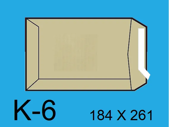 Bolsa 184X261 K-6 Kraft C/250