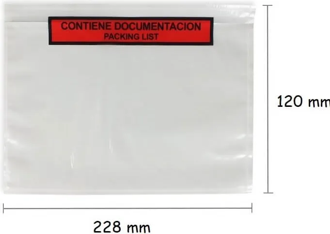 SOBRE PORTADOCUMENTOS 228X120MM