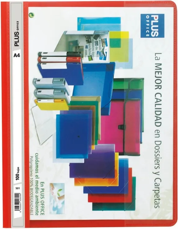 DOSSIER FASTENER PLUS A4 ROJO