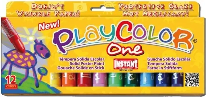 Témpera Sólida Playcolor One 12 colores