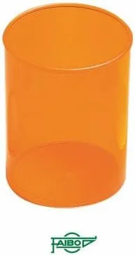 CUBILETE TRANSPARENTE NARANJA