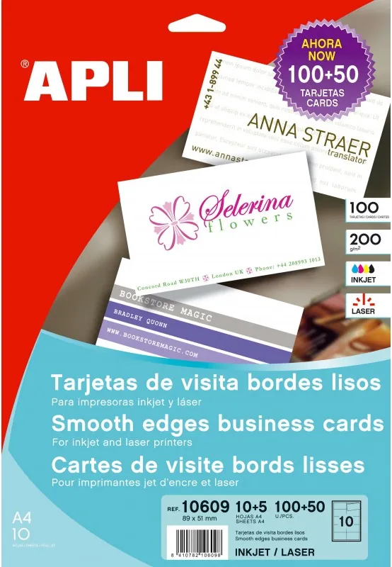 Tarjetas Visita  APLI 200GR. 15H
