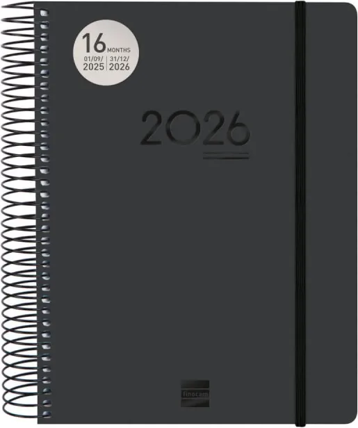 Agenda Finocam Ikon Negro E10 1DP 25-26