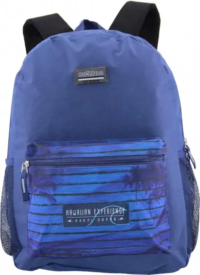 Mochila Clio Surf Azul 43X30X13 C/2 Cremalleras