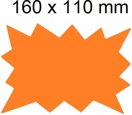 ETIQUETA MARCA PRECIOS 16 X 11cm NARANJA