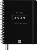 Agenda Finocam 16 Meses Tempus 1/4  Sv Vert.negro 25-26 - imagen 2