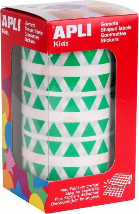 Gomets Rollo Triangulo 10,5MM Verde