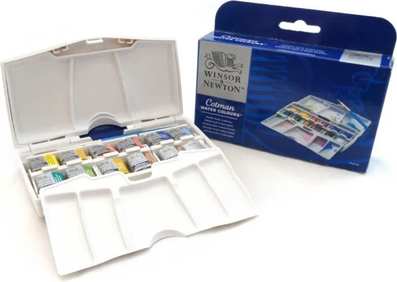 ACUARELA COTMAN 12 COLORES 3 PALETAS