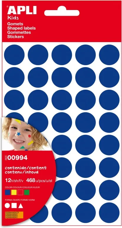 Gomets sobre Figuras Geométricas Grandes