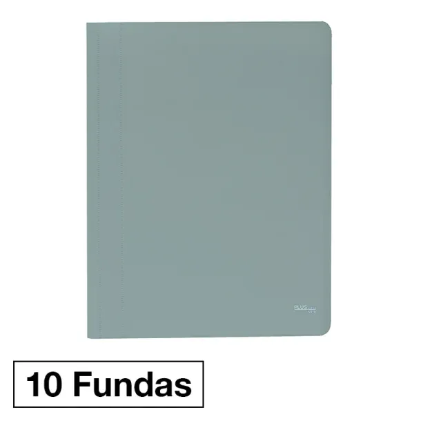 CARPETA FUNDAS PLUS A4 ECO 10F GRIS