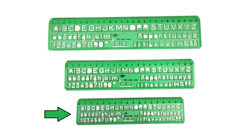 Plantilla Dfh Letras 6 mm