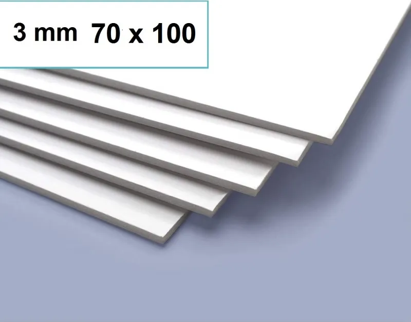 CARTON PLUMA A1 BLANCO 3MM 70x100