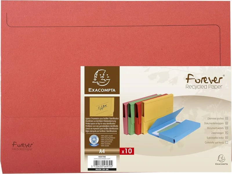 SUBCARPETA EXACOMPTA A4 BOLSA ROJO