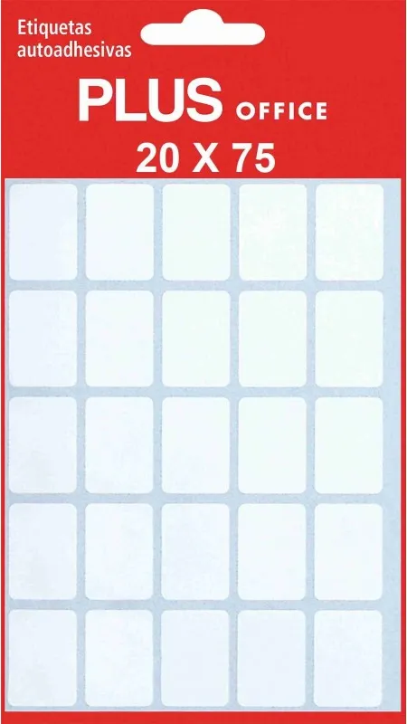 ETIQUETA PLUS SOBRE 20X75 5HOJAS