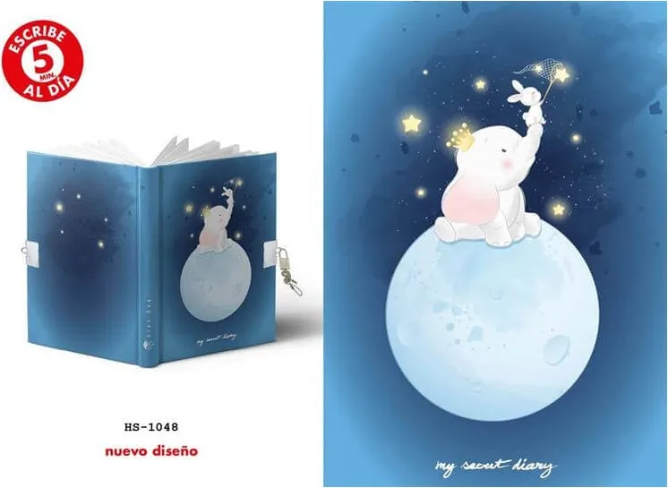 DIARIO A5 168 HOJAS CANDADO ELEPHANT