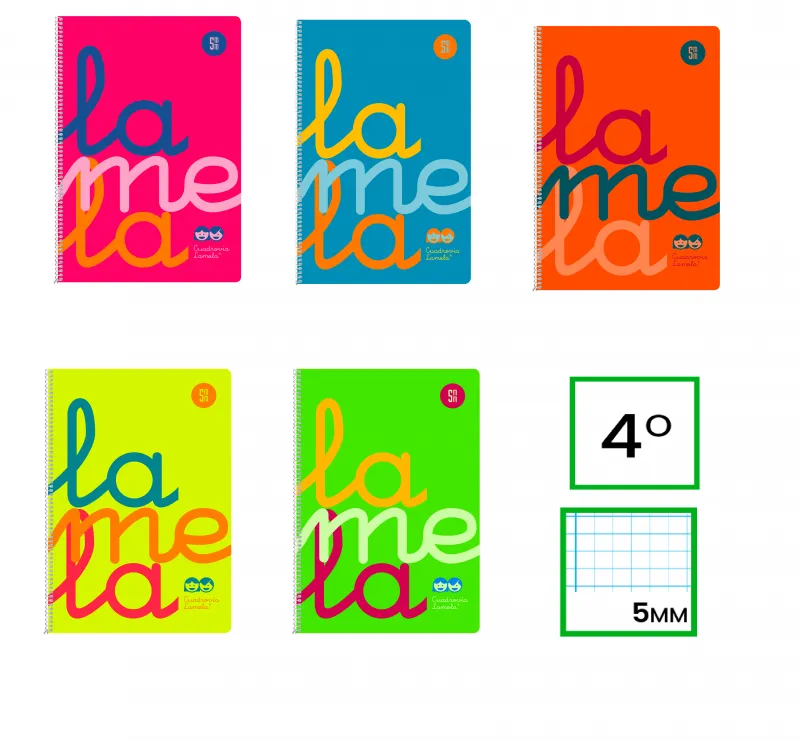 Bloc 4º Lamela Fluor Pp 5MM Surtido