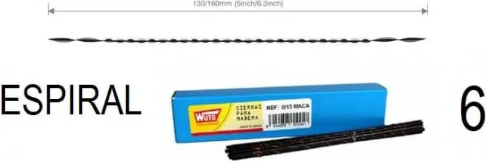 Pelos Segueta Espiral 6 C/144