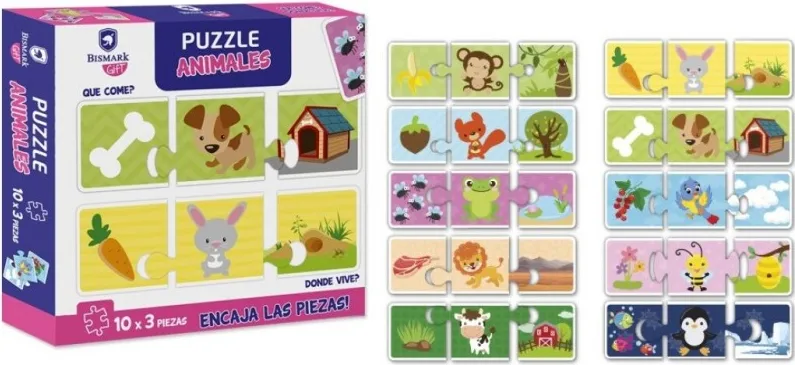 PUZZLE ANIMALES ENCAJA LAS PIEZAS