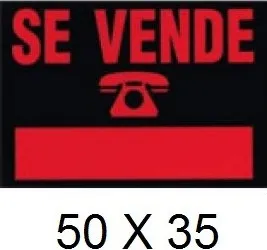 CARTEL SE VENDE  50 X 35 cm