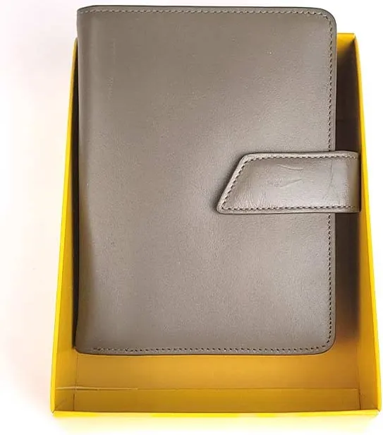 AGENDA FINOCAM 603 PIEL HERMES GRIS-VERDE