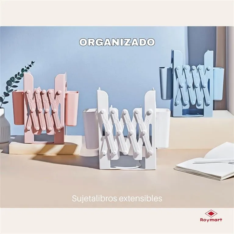 SUJETALIBROS EXTENSIBLE GAMA ORGANIZADO