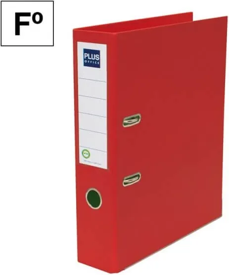 ARCHIVADOR FOLIO PLUS LOMO 75MM ROJO