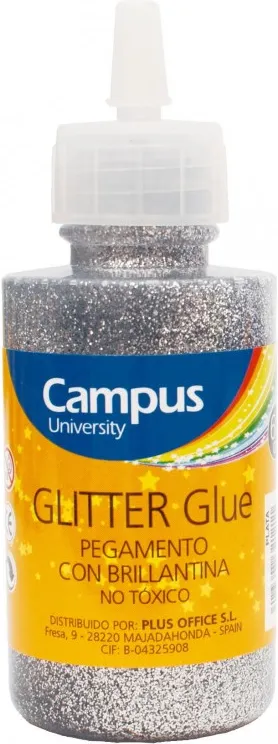 PEGAMENTO GLITTER 60GR PLATA