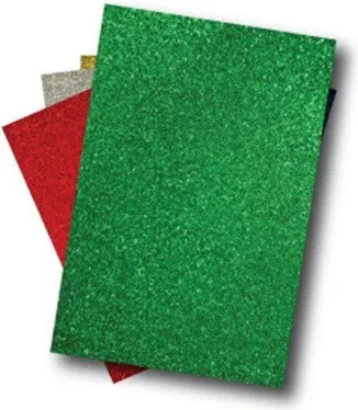 GOMA EVA 20X30 GLITTER VERDE (10 unid)