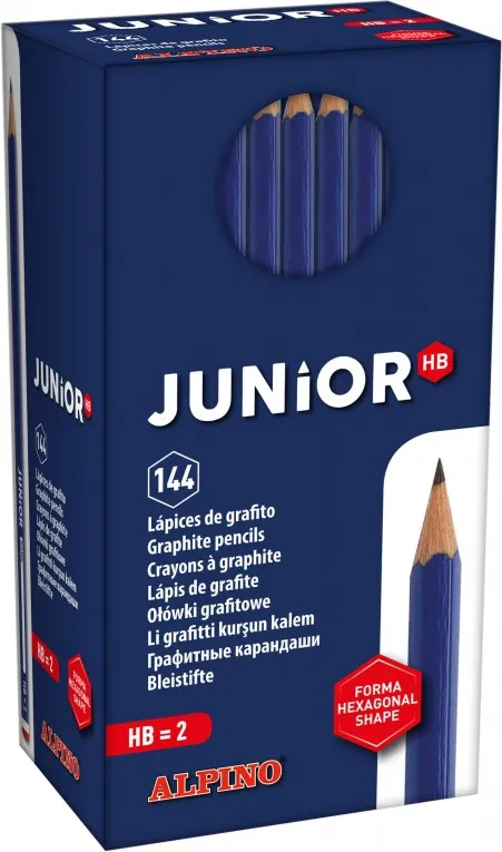 CAJA 144 LAPIZ ALPINO JUNIOR GRAFITO HB