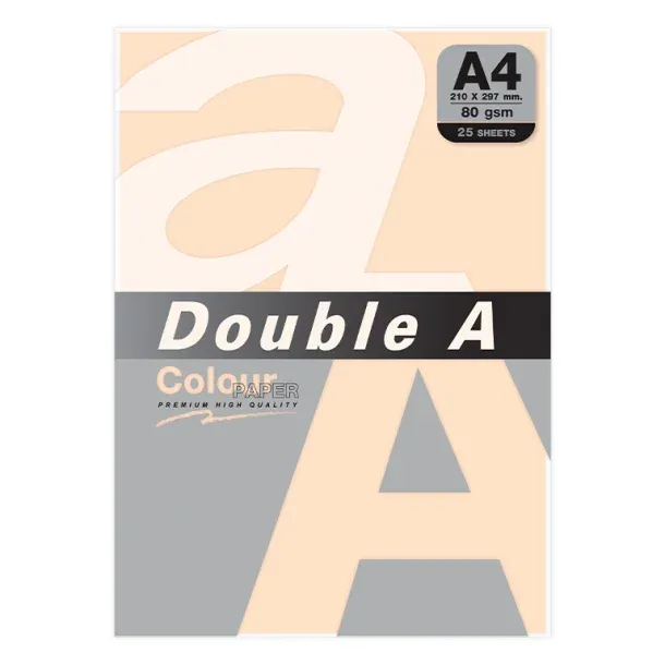 PAPEL DOUBLE A A4 80GR 25H ROSA VIEJO