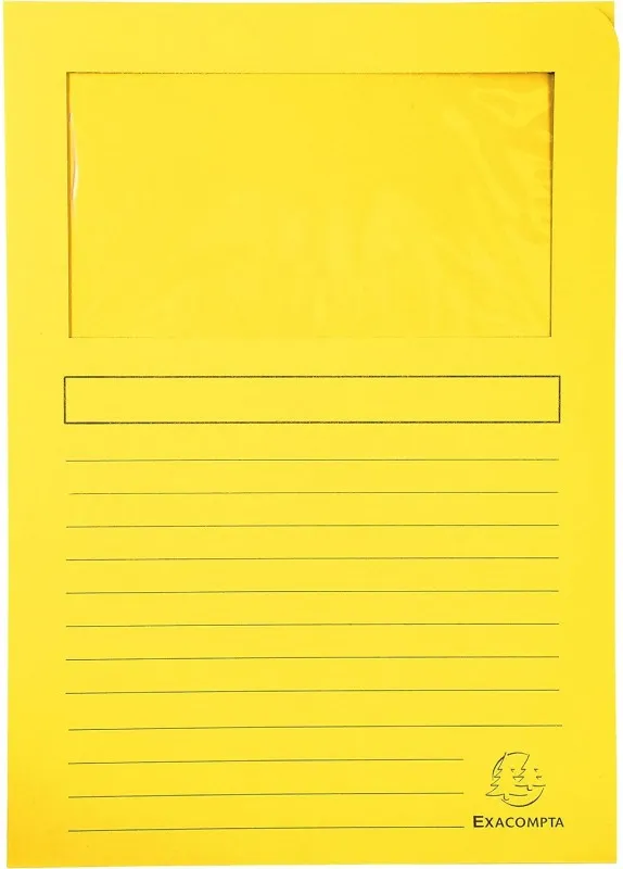 SUBCARPETA EXACOMPTA VENTANA AMARILLO