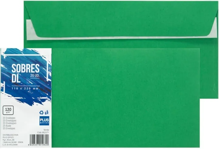 SOBRES 110X220 VERDE