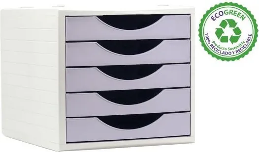 Módulo 5 Cajones Archivotec Malva Pastel