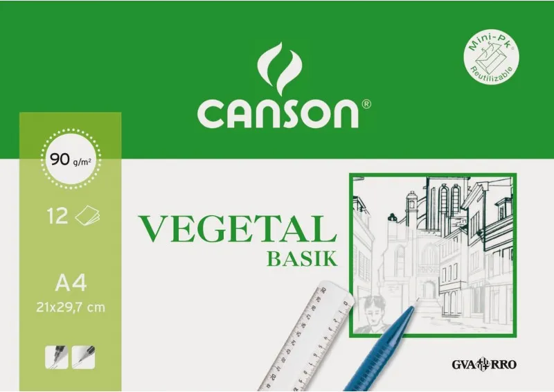 Láminas Vegetal Canson A4 Minipack