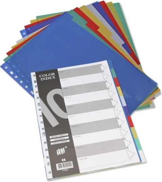 SEPARADORES FOLIO 10 POSICIONES