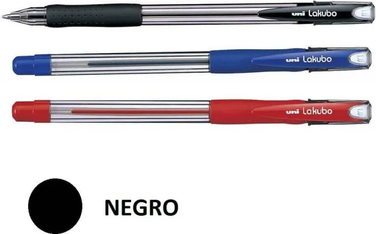 BOLÍGRAFO UNI LAKUBO NEGRO