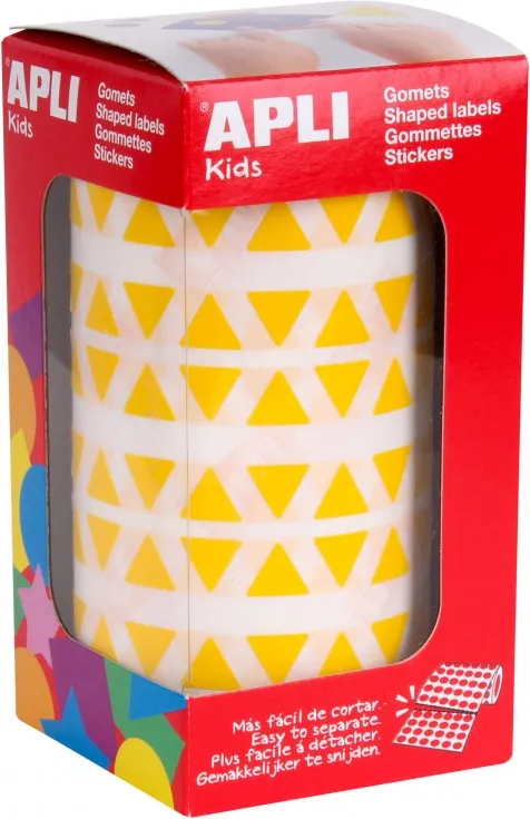 Gomets Rollo Triangulo 10,5MM Amarillo