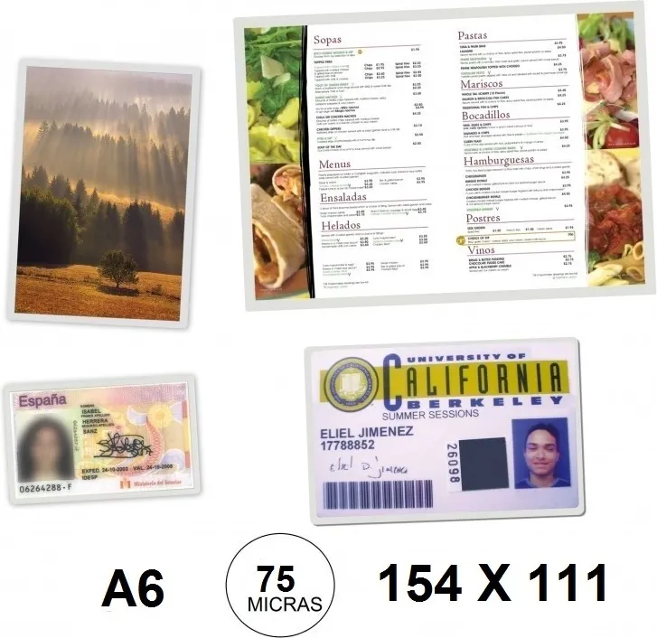 Funda PLUS Plastificar A6  75MICRAS C/100UN