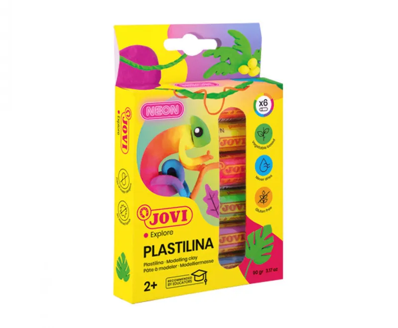 PLASTILINA JOVI 6 BARRAS FLUOR 15gr