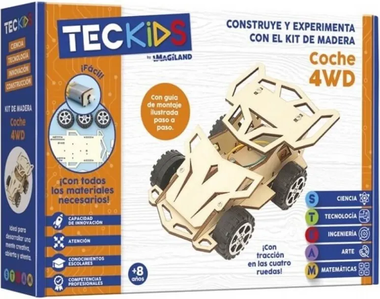 KIT MADERA TECKIDS COCHE TRACCION 4 RUEDAS