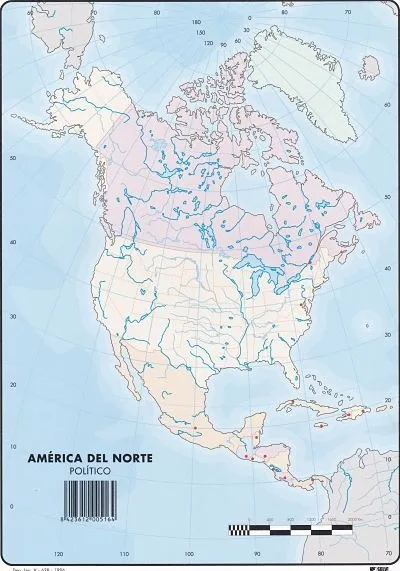 Mapas América del Norte Político