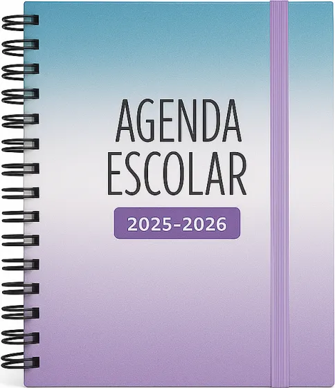 Agenda Escolar Mimbek 25/26 Tdura A5 Sv  Azul/Morado