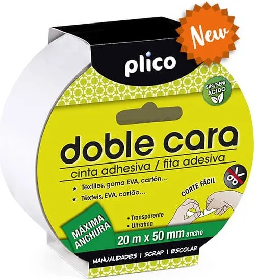 CINTA DOBLE CARA PLICO 20x50 MANUALIDADES