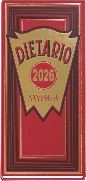 Dietario Myrga 2 Tercios Rojo 2026 1DP