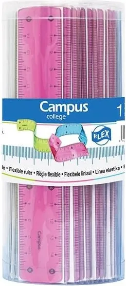 REGLA CAMPUS PLASTICO 15 CM FLEXIBLE . BOTE 36 UNDS