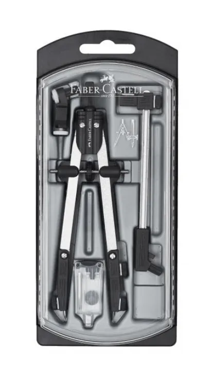 COMPAS FABER CASTELL CON ADAPTADOR Y ALARGADERA