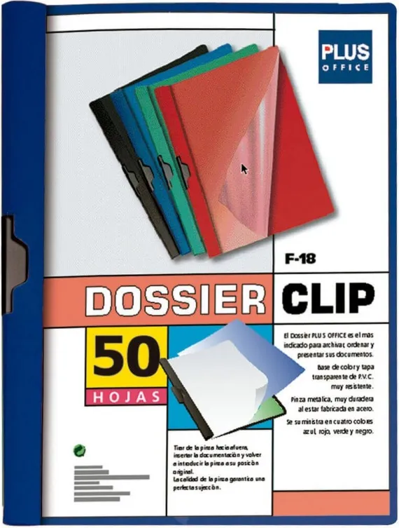 DOSSIER PINZA PLUS A4 PP 50H AZUL